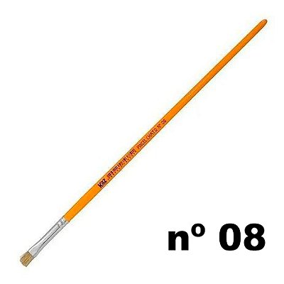 Pincel 815 - 08 Chato Cerda Natural Kaz