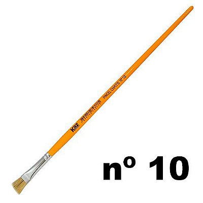 Pincel 815 - 10 Chato Cerda Natural Kaz