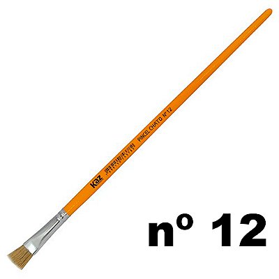 Pincel 815 - 12 Chato Cerda Natural Kaz