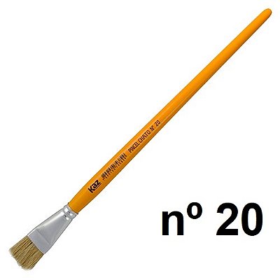 Pincel 815 - 20 Chato Cerda Natural Kaz