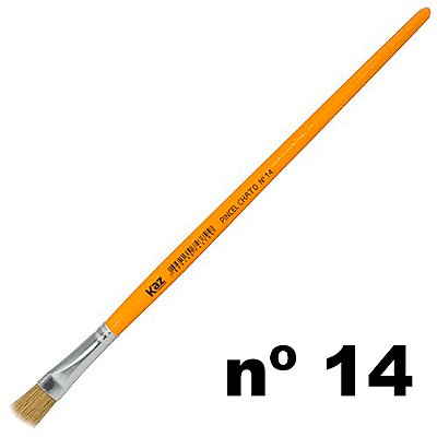 Pincel 815 - 14 Chato Cerda Natural Kaz