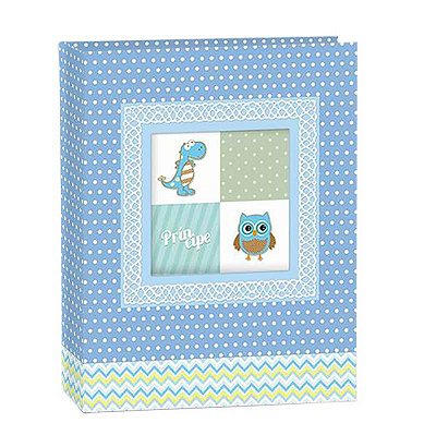 Álbum Fotográfico 10 x 15 cm Tema Princípe Azul com 200 fotos Yes Ref: AIB2023_AZ_