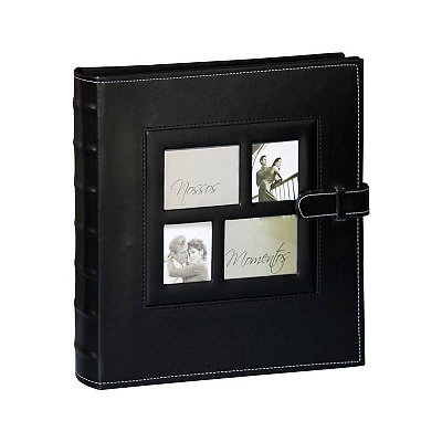 Álbum Fotográfico 10 x 15 cm Preto Corino com Janela e Presilha com 500 fotos Yes Ref: AIM500211_PT_