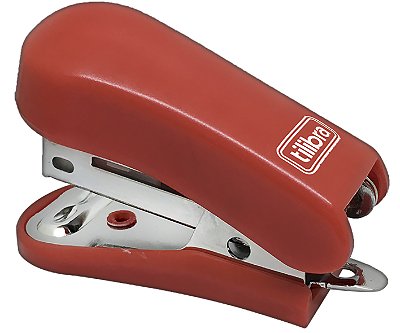 Grampeador Tilibra G101 Vermelho Mini Plástica 5,8cm 26/6 Ou 24/6 Até 12 Folhas Ref: 285609