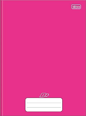 Caderno 1/4 D Mais Rosa Brochura Capa Dura 96 folhas Tilibra Ref: 317411