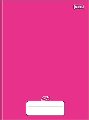 Caderno Universitário D Mais Rosa Brochura Capa Dura 96 folhas Tilibra Ref: 317357