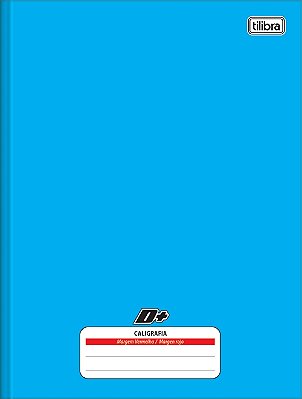 Caderno De Caligrafia Universitário D Mais Azul Brochura Capa Dura 96 Folhas Tilibra Ref: 313734