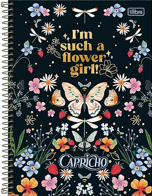 Caderno 1x1 Matéria Universitário Capricho Espiral Capa Dura 80 Folhas Tilibra Ref: 308455