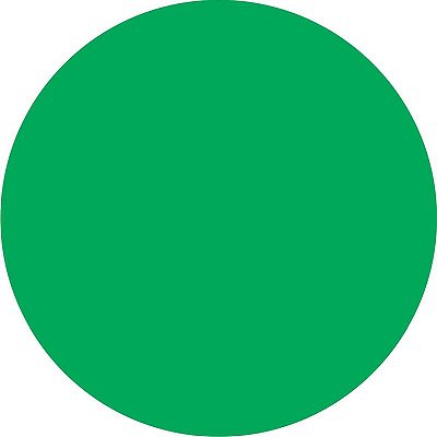 Etiqueta Redonda Ø 15  mm Verde com 210 unidades Grespan Ref: GR21