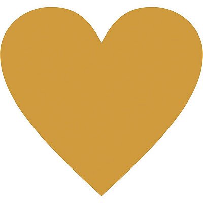 Etiqueta Coração Ø 15 mm Ouro com 210 unidades Grespan Ref: GR39