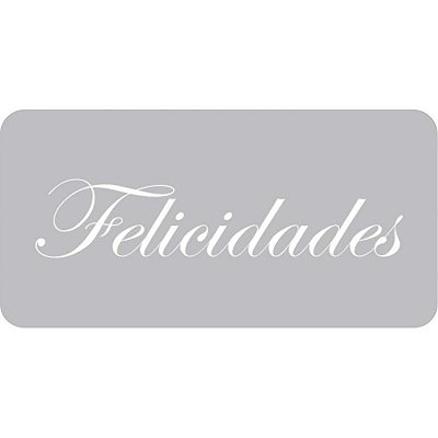 Etiqueta Presente Feliciades Prata Retangular 100 unidades Grespan Ref: F-2