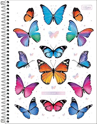 Caderno 1x1 Matéria Universitário Daisy Espiral Capa Dura 80 Folhas Tilibra Ref: 331155