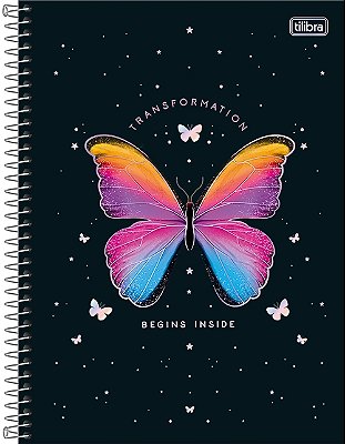 Caderno 1x1 Matéria Universitário Daisy Espiral Capa Dura 80 Folhas Tilibra Ref: 331155