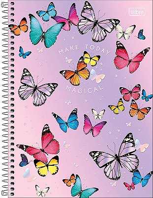 Caderno 1x1 Matéria Universitário Daisy Espiral Capa Dura 80 Folhas Tilibra Ref: 331155