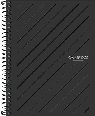 Caderno 1x1 Matérias Colegial Cambridge Definit Sem Pauta Espiral Capa Plástica 80 Folhas Tilibra Ref: 116271