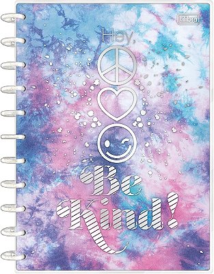 Caderno 1x1 Matéria Universitário Tilidisco Good Vibes Disco Capa Dura 80 Folhas Tilibra Ref: 333755