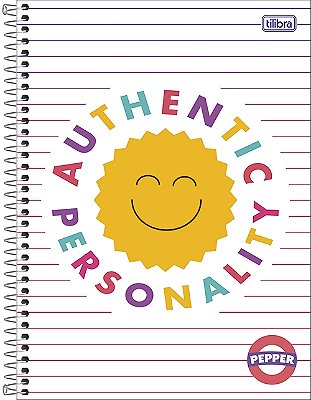 Caderno 1x1 Matéria Universitário Pepper Feminino Espiral Capa Dura 80 Folhas Tilibra Ref: 179914