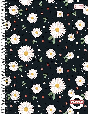 Caderno 1x1 Matéria Universitário Pepper Feminino Espiral Capa Dura 80 Folhas Tilibra Ref: 179914