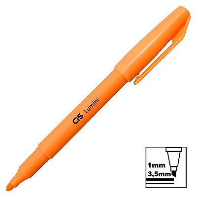 Marca Texto Cis Lumini Tradicional Laranja Claro Neon Ref: 4.7802