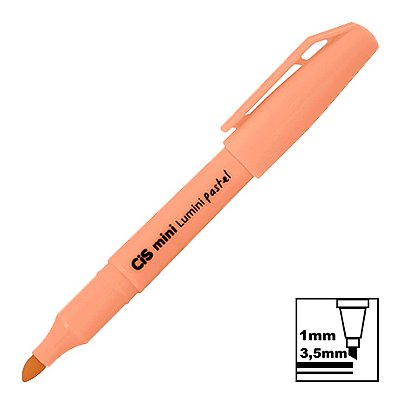 Marca Texto Cis Lumini Mini Laranja Tons Pastel Ref: 57.2100