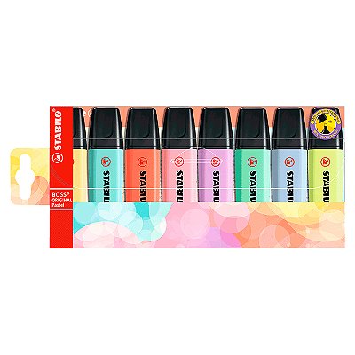 Marca Texto Stabilo Boss Original 8 Cores 70-8-3 Ref: 76.4702