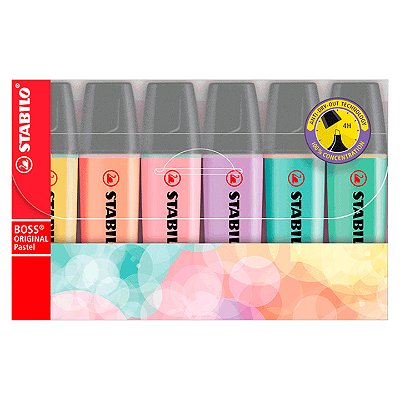 Marca Texto Stabilo Boss Original 6 Cores 70-6-2 Ref: 53.5800