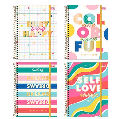 Agenda 2024 Planner Be Nice Espiral Capa Dura M7 (17,7 X 24cm) 80 Folhas 90g/m² Tilibra Ref: 316504