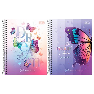 Agenda 2024 Planner Daisy Espiral Capa Dura M7 (17,7 X 24cm) 80 Folhas Tilibra Ref: 339440