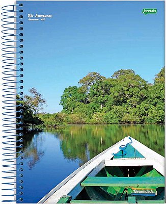 Caderno 10X1 Matérias Universitário Brasilidade Espiral Capa Dura 200 Folhas Jandaia Ref 08144