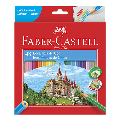 Lápis de Cor Faber Castell Sextavado 48 Cores Ref: 120148G