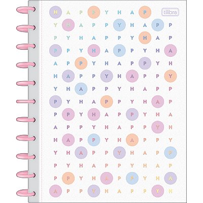 Caderno 10x1 Matérias Universitário Tilidisco Happy Disco Capa Dura 160 Folhas 90g/m² Tilibra Ref: 342840