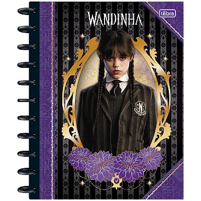 Caderno 10x1 Matérias Universitário Tilidisco Connect Wandinha Disco Capa Dura 160 Folhas 90g/m² Tilibra Ref: 349356