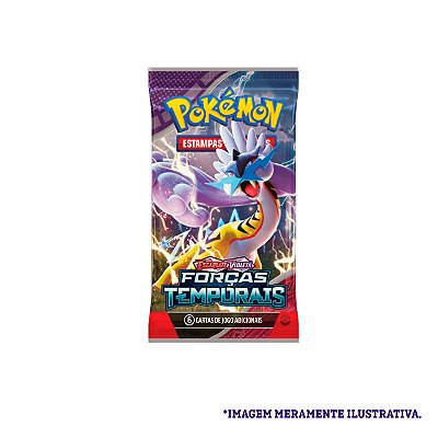 Jogo De Carta Pokemon Escarlate E Violeta 5 Forças Temporais Com 1 Booster (6 Cartas) Copag