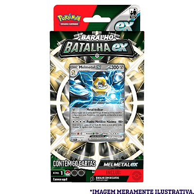 Jogo De Carta Pokemon Deck Batalha EX Melmetal Com 60 Cartas Copag