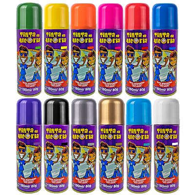 Tinta Spray Da Alegria Temporária De Cabelo Cores 150ml 80g
