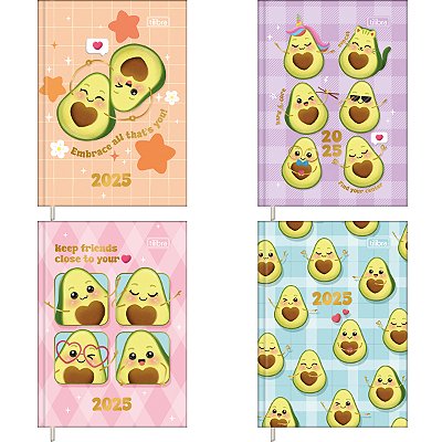 Agenda 2025 Abacute Diária Costurado Capa Dura M1 (7,8 X 10,8cm) 176 Folhas Tilibra Ref: 356484