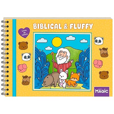 Livro Para Colorir Tipo Bobbie Goods Biblical E Fluffy Amarelo Espiral Capa Dura 96 Páginas 180g/m² Magic Kids Ref: 584013