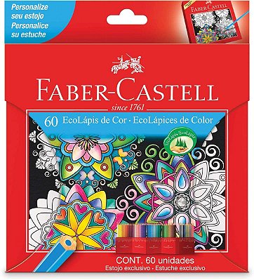 Lápis de Cor Faber Castell Sextavado 60 Cores Ref: 120160G