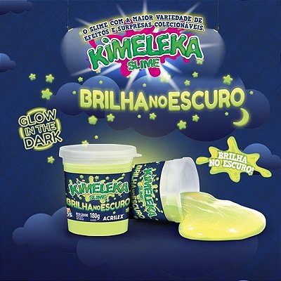 Slime Kimeleka Brilha no Escuro 180 g Acrilex