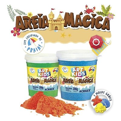 Areia Mágica Acrilex Cores Molde 200g Ref: 05912