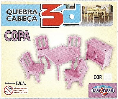 Quebra-Cabeça em E.V.A. 3D Copa Brinquedos Yamadash