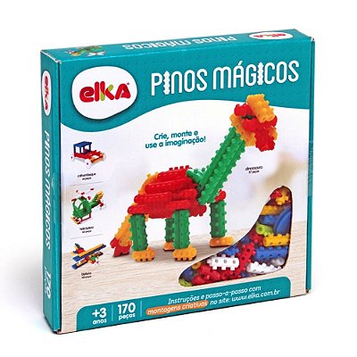 Pinos Mágicos Plásticos com 170 Peças Elka Ref: 90
