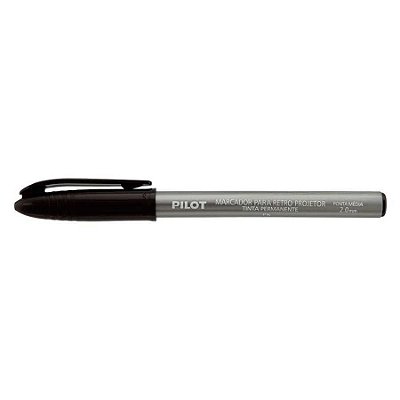 Marcador para Retro Projetor 2.0 Preto Tinta Permanente Pilot