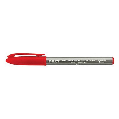 Marcador para Retro Projetor 2.0 Vermelho Tinta Permanente  Pilot