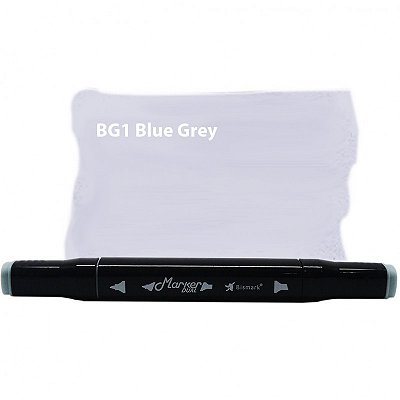 Caneta Marcador Permanente Duas Pontas BG1 Blue Gray Cinza Azulado Bismark