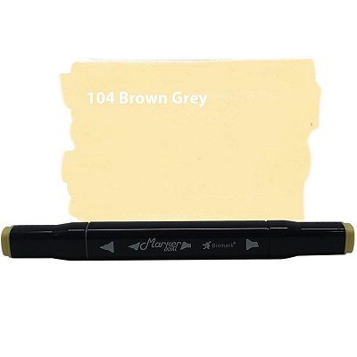 Caneta Marcador Permanente Duas Pontas 104 Brown Grey Bismark