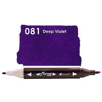 Caneta Marcador Permanente Duas Pontas 081 Violeta Profunda Bismark