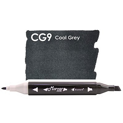 Caneta Marcador Permanente Duas Pontas CG9 Cool Grey Bismark