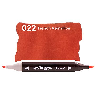 Caneta Marcador Permanente Duas Pontas 022 French Vermilion Bismark