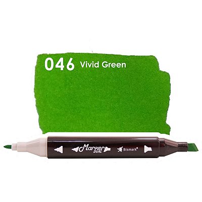 Caneta Marcador Permanente Duas Pontas 046 Vivid Green Bismark